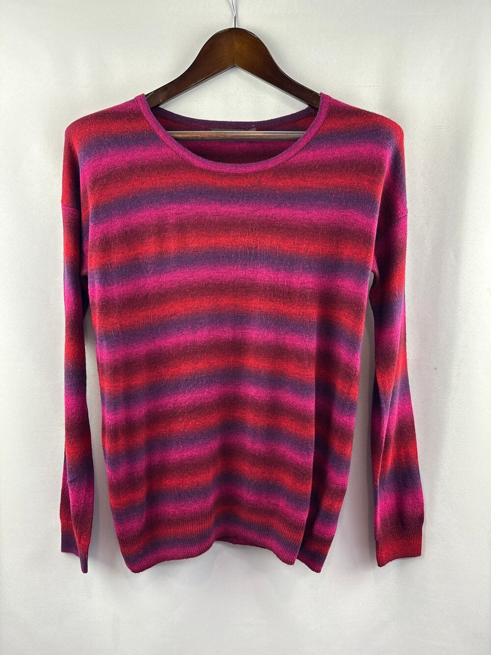 Women’s The Limited Medium Purple, Pink Red Striped Sweater